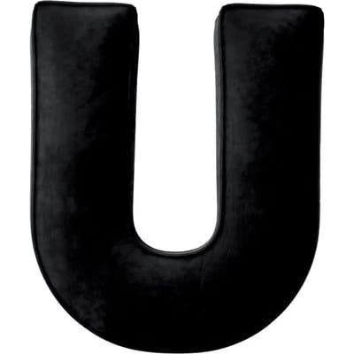 Kussen letter u Yellow Tipi Posh Velvet