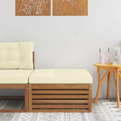 vidaXL - Buiten - Voetenbank - Massief - Acacia - Hout - Naturel