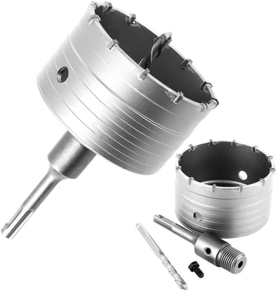 Boormachine Bit 100 mm met SDS Plus Adapter 110 mm en Centering Boor - Slagvaste Boor voor Beton, Metselwerk en Natuurlijke Steen