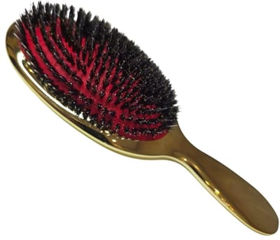 Ynkkvre - Haarborstel - Tangle - Antiklit haarborstel - 1 stuk - Goudkleurig - Zachte haarpinnen - Plastic tanden - 23x8 cm - Voor extensions, echt haar en synthetisch haar