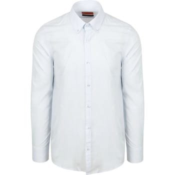 Suitable Overhemd Cotton Slub Lichtblauw - Maat XXL - Heren - Casual Shirt