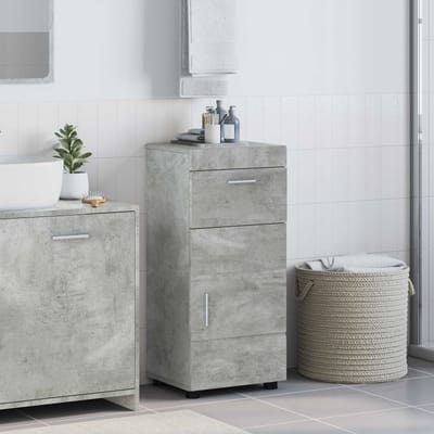 vidaXL - Badkamerkast - set - TULUM - Beton - Grijs - 37 - x - 31,5 - x - 82 - cm