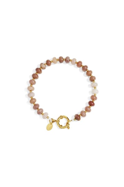 Champagne kleurige kralenarmband vor dames