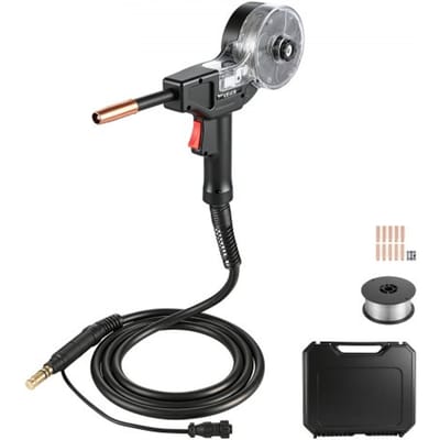 VEVOR 130A MIG-lasbrander met 3 meter kabel, MIG-laspistool met 11 vervangende nozzles en dubbele V-groef, professionele lasaccessoires compatibel met Lincoln Magnum 100SG K2532-1, MIG/MAG-lasapparaat voor werkplaats