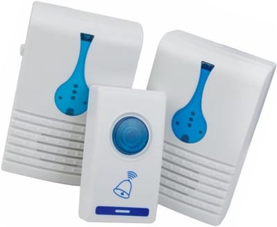 Draadloze Deurbel - Huistelefoon - Senioren Hulp - LED Verlichting - Twee Klokken - Wit