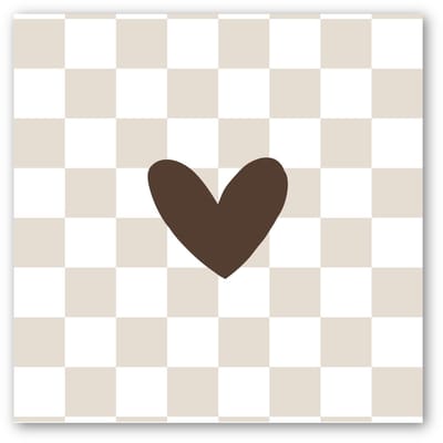 Forex tegeltje | In geschenkverpakking | Retro Beige | winkeltjevananne.nl