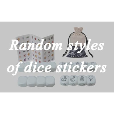 9 Stuks Dobbelstenen Verhalen Vertellen Speelgoed Verbeelding Verhaal Speelgoed Dobbelspel Doe-het-zelf Lege Dobbelsteen Sticker Feestspel Educatief Speelgoed Voor Kinderen Cadeaus gray
