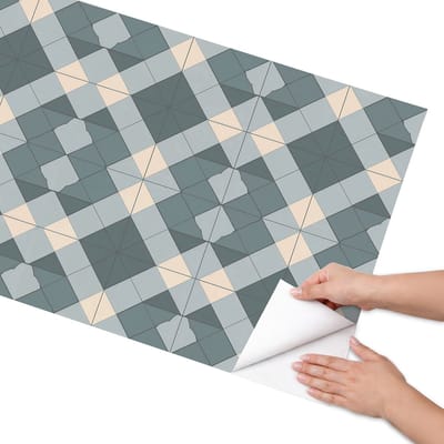 Coloray Meubel Wrap Folie - Grijs Meubelfolie - 65x130 cm - Meubel Wrap Folie Regelmatige vormen - Plakfolie Meubels - Geometrische Meubelfolie - Decoratiefolie Zelfklevend - Slaapkamer decoratie - Geometrie