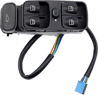 Raambedieningsschakelaar Auto - Elektrische Raamschakelaar - Venster Bediening - Directe Plug-and-Play Installatie - OEM Vervanging - Zwart