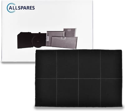 AllSpares Longlife Koolstoffilter voor afzuigkappen geschikt voor o.a. Bosch 00460008/460008 / DHZ2340, Siemens LZ23400, Neff Z5145X0 (362x238x28mm)