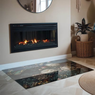 Coloray Vloerplaat Houtkachel - Vloerplaat Openhaard - 120 cm x 80 cm - Houtkachel Accessoires - Groente Vloerplaat Kachel - Plaat Kachel - Plaat voor Onder Houtkachel - Open Haard Accessoires - Onderplaat