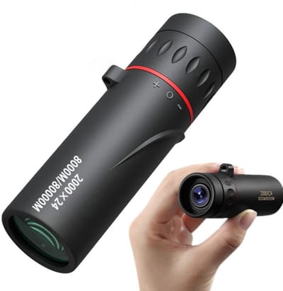 2000x24 HD Monoculair Mini Telefoon Telescoop - Draagbare Outdoor Telescoop met Houder voor Camping, Jacht en Vogelspotten - Inclusief Statief en Clip | Smartphone Telescoop, Handheld Telescoop, Jacht Telescoop, Vergrootglas, Natuurobservatie
