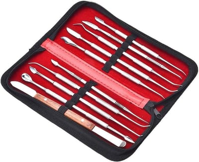 Wax Carving Tool - Sculptuur Kit - Sieraden Decoratie - 10 Delig Set - 21 cm - Zilverkleurig