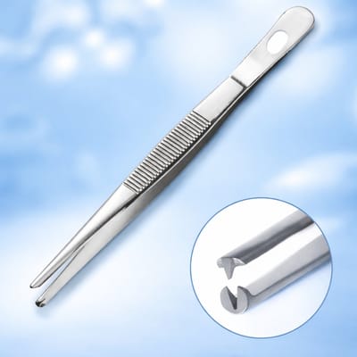 Belux Surgical Instruments / Chirurgisch Pincet 16 cm – 1x2 Tanden – Medium – RVS – Precisie Instrument