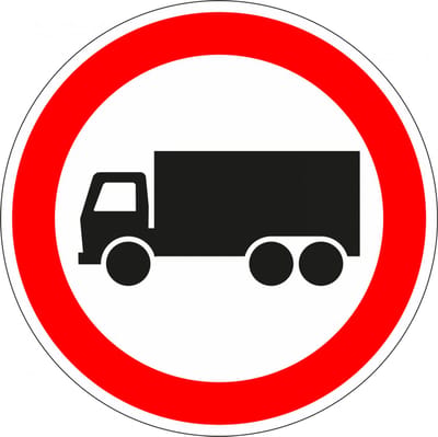 Geslotenverklaring vrachtauto's bord, kunststof, C7 300 mm