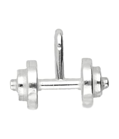 Zilveren Halter met 2 schijven kettinghanger