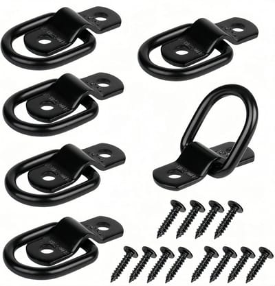 6x Robuuste D-Ankerringen voor Aanhangers en Bevestiging | Hoge Belasting 1088 kg