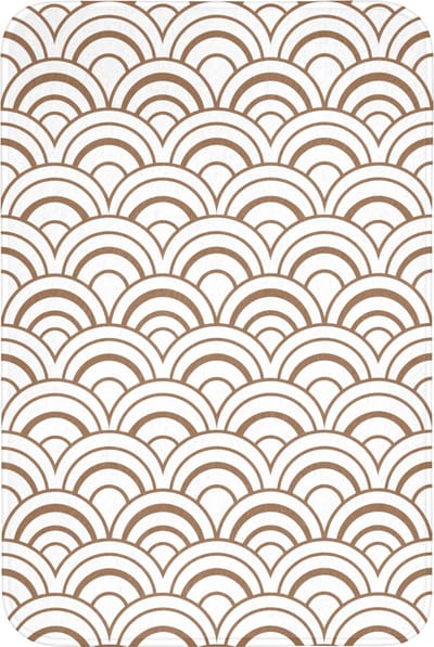 Badmat 60x90 cm - Antislip - Klassiek - Motief - Terracotta - Badmatten voor badkamer - Badkamermat - Douchemat - Badkamer mat