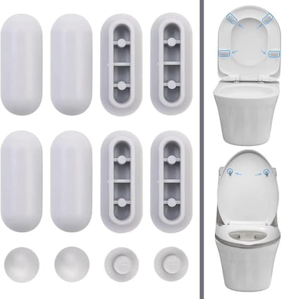 Nestjes voor wc-bril - Reserve rubber bumpers - Universeel - 12 stuks