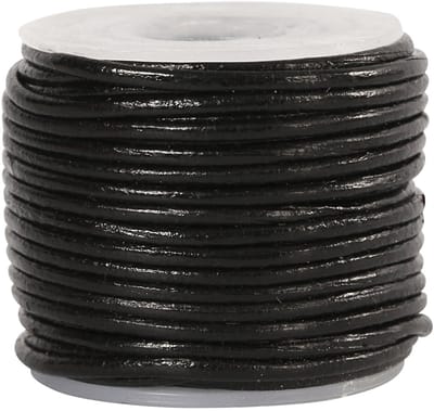 Leerkoord, dikte 1 mm, zwart, 10 m/ 1 rol