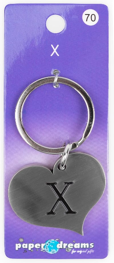 Hart sleutelhanger - X