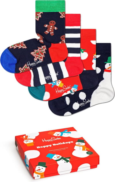 Happy Socks kids holiday giftbox 4P multi