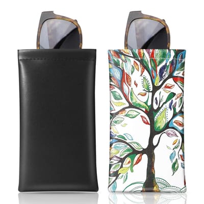 NTH products- Brilcase - Zachte Fluwelen Voering - Brillenhoes - Brillenetui Dames/Heren - Microfiber PU-leer - Inclusief Reinigingsdoek