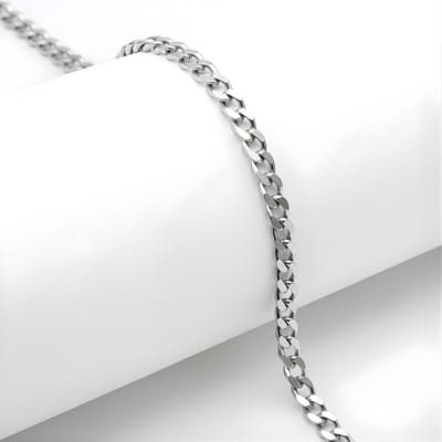 Ainy - Stainless Steel Ketting Zilver | 5mm-45cm | Sieraden | Unisex Necklace | Schakelketting | RVS Staal | Cadeau voor Dames en Heren