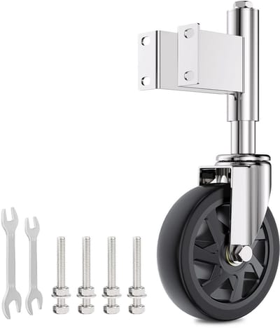 Robuust Veerbelast Poortwiel 15,2 cm - Zwenkwielen met Montage Hardware