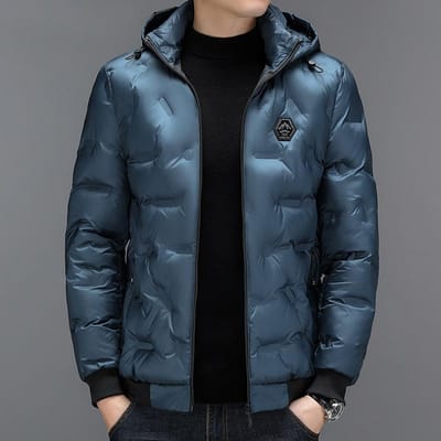 Herfst en Winter Nieuwe Kleding voor Jonge en Middelbare Mannen Warme Dikke Losse Katoenen Jas met Capuchon 4XL gray