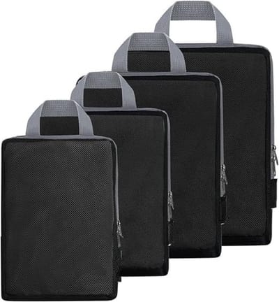 Famanu – Comprimerende bagage-organizers - set reisorganizers voor koffers en reistassen - uitbreidbare opbergvakken voor kleding en accessoires
