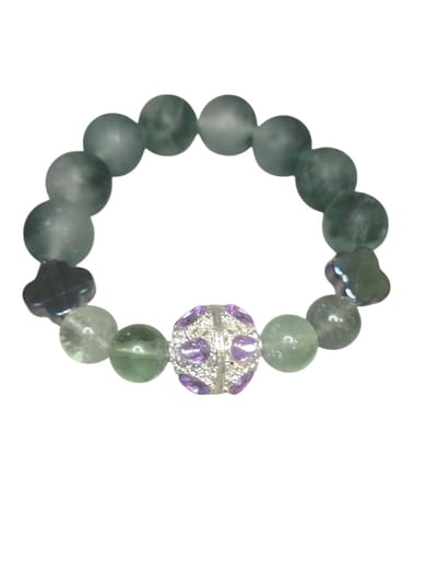 Fluoriet armband 14mm beads.
