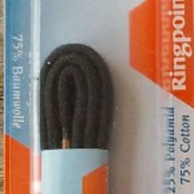 2.5 mm x 45 cm Zwart - Dunne ronde schoen veter 75% katoen 80