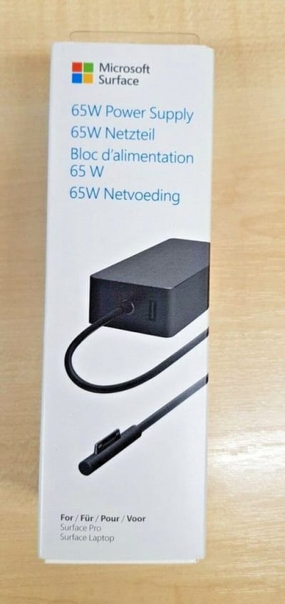 Microsoft Surface 65W Power Supply - Netspanningsadapter - 65 Watt - commercieel - voor Surface Book, Laptop, Pro (Medio 2017), Pro 3, Pro 4