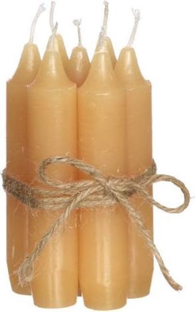 Kaarsen taps toelopend Honing 11cm hoog (set van 7 stuks)