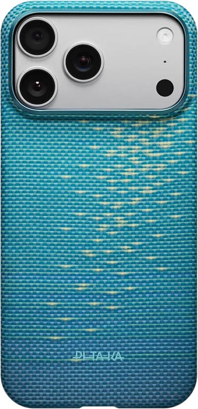 Pitaka Ultra Slim Hoesje iPhone 17 Pro – Compatibel met MagSafe – Krasbestendige Camera Bedieningsknop – Vervaardigd uit Luchtvaartwaardige Aramidevezel - Blauw