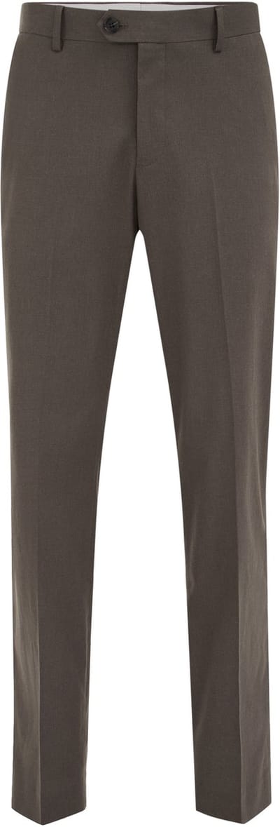 WE Fashion Heren regular fit pantalon van linnenmix