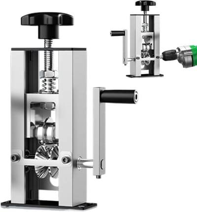 Elektrische Draadstripper - Automatische Stripmachine - Afval Recyclen - Handmatige of Booraandrijving - 1-25 mm Kabel - Zilver