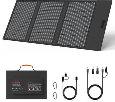 SnelShoppen - Vouwbare Zonnepaneel 45W Solar Charger - Efficiënte 23.5% Conversie - Ideaal voor Camping, Avontuur, Tuin en Elektronica