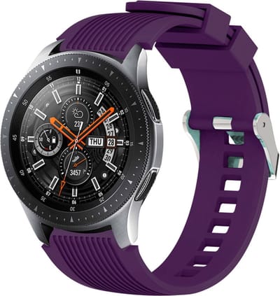 Siliconen bandje - geschikt voor Huawei Watch GT Runner 2 / GT 2(e) 46 mm / GT 3 / 4 / 5 (Pro) 46 mm / Watch 3 (Pro) / Watch 4 (Pro) / GT 6 (PRO) 46mm - paars
