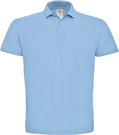 Unisex Polo korte mouwen ID.001 Lichtblauw merk B&C maat M