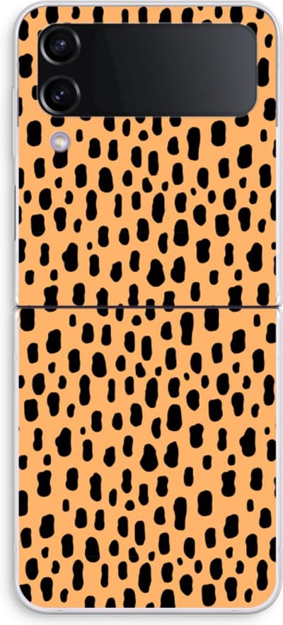 Case Company® - Hoesje geschikt voor Samsung Galaxy Z Flip4 hoesje - Panter - Soft Cover Telefoonhoesje - Bescherming aan alle Kanten en Schermrand