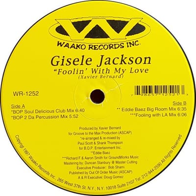 12-inch Plaat GISELE JACKSON - Foolin' With My Love WR1252 Waako Records 1997 VS Dans & Electronica Gebruikt yellow