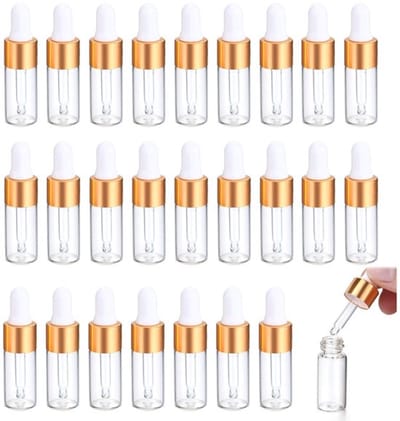 Jhubersproducts - Glazen flessen 5 ml - Lege pipetflessen