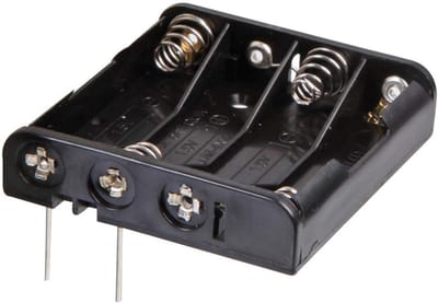 Batterijhouder - AAA Houder - Elektronica Projecten - Voor Printplaat - 4x AAA