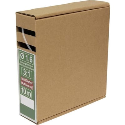 Quadrios 25CA496 Krimpkous met lijm Transparant 1.6 mm 0.5 mm Krimpverhouding:3:1 10 m