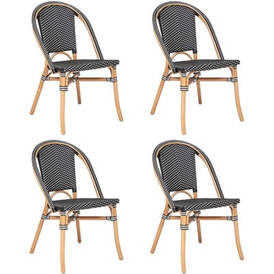 Eazy Living Eetkamerstoel Dinan Zwart - 4 Stuks