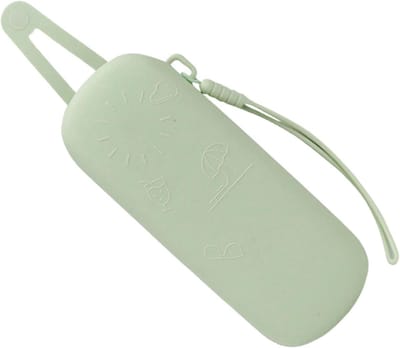 Brillenkoker - Zonnebril tas - Reizen en opslag - Magnetische sluiting - 7 x 3 x 18 cm - Lichtgroen