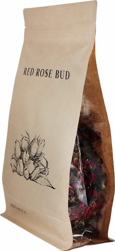 BOTANICA Gedroogde Rode Rozen Knopjes 100 g -Garnering voor Gin Tonic, Cocktails & Desserts – Premium gedroogd fruit