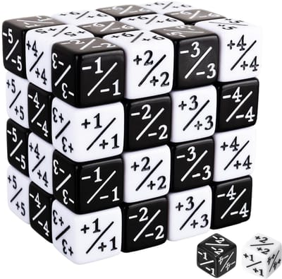 Dailygoods- Dobbelstenen Set 48 Stuks - D6 Dobbelstenen - Accessoires voor Tafelspellen - Tokens en Loyaliteitspunten - Geschikt voor Feestjes - Acryl Materialen - Speelstenen